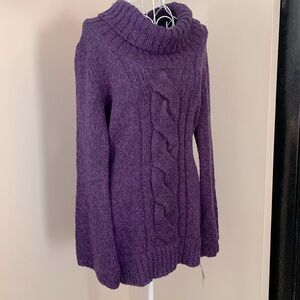 International Concepts INC Nostalgia purple sweater tunic size medium new